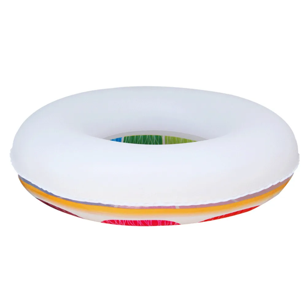 MUQGEW Inflatable circle Cartoon Inflatable pool float Colorful Summer Beach Pool Child Adult Orange Swim Ring piscina inflable
