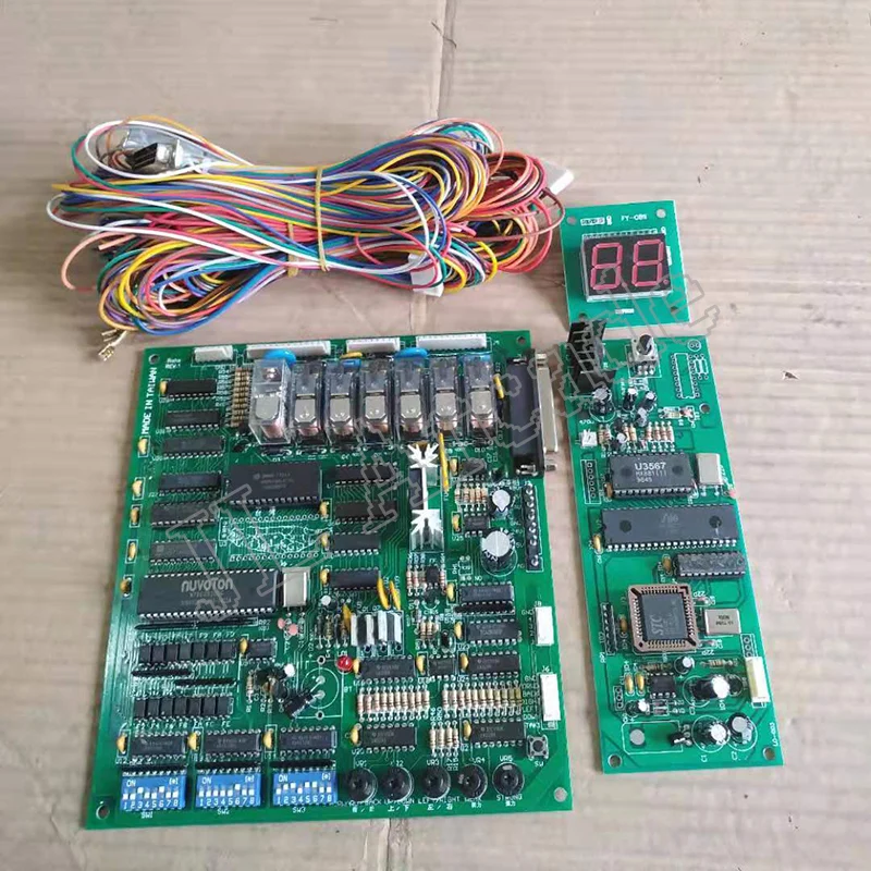 Цвет: желтый Кран PCB плата игровых автоматов материнская плата с жгутом проводов для игрушка/подарок кран для игровых автоматов машина - Цвет: Цвет: желтый