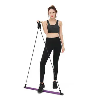 

Men Women Pilates Bar Stick with Resistance Band for Portable Gym Home Fitness Body Building Workout Sports Fitness Supplies