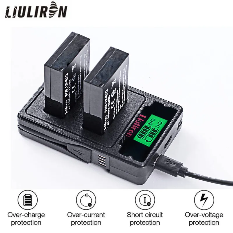4 шт. батарея 1800 мАч LP-E12 LP E12 LPE12 батарея+ ЖК USB двойное зарядное устройство для Canon EOS M50, EOS M100, 100D Kiss X7 Rebel SL1 камера