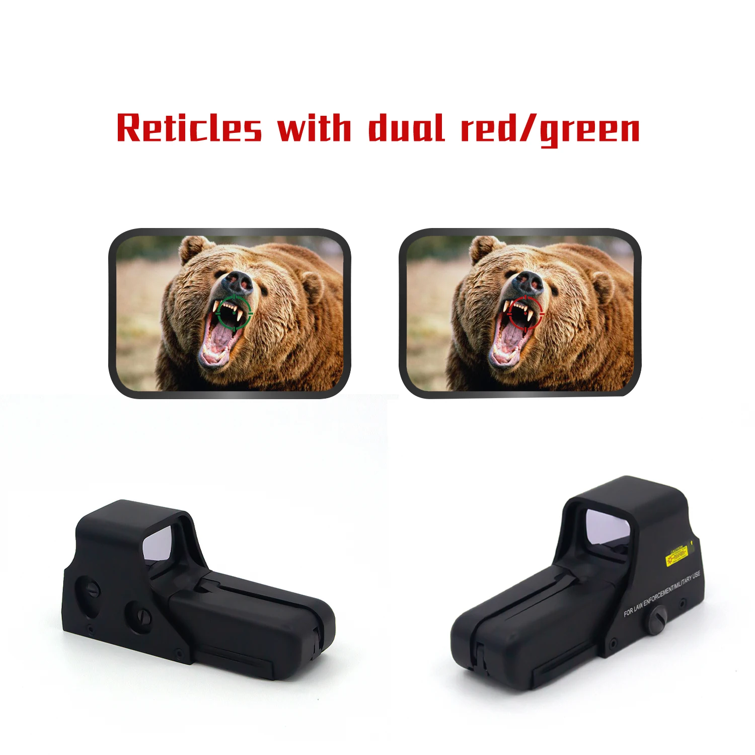 Тактический голографический прицел Коллиматорный с красной/зеленой точкой