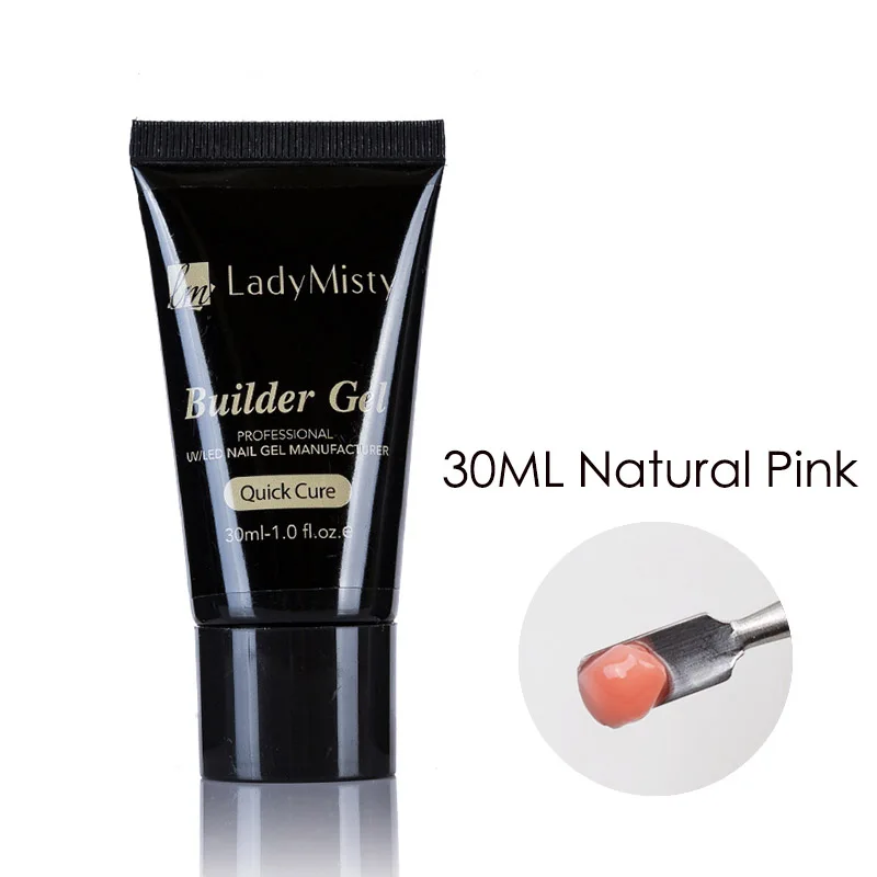30ml natural pink 45 мл полигель для ногтей жидкая акриловая жидкость Silp раствор Clearnser плюс средство для удаления желе полигелевая кисть, лак для ногтей гель лак - Цвет: 30ml natural pink