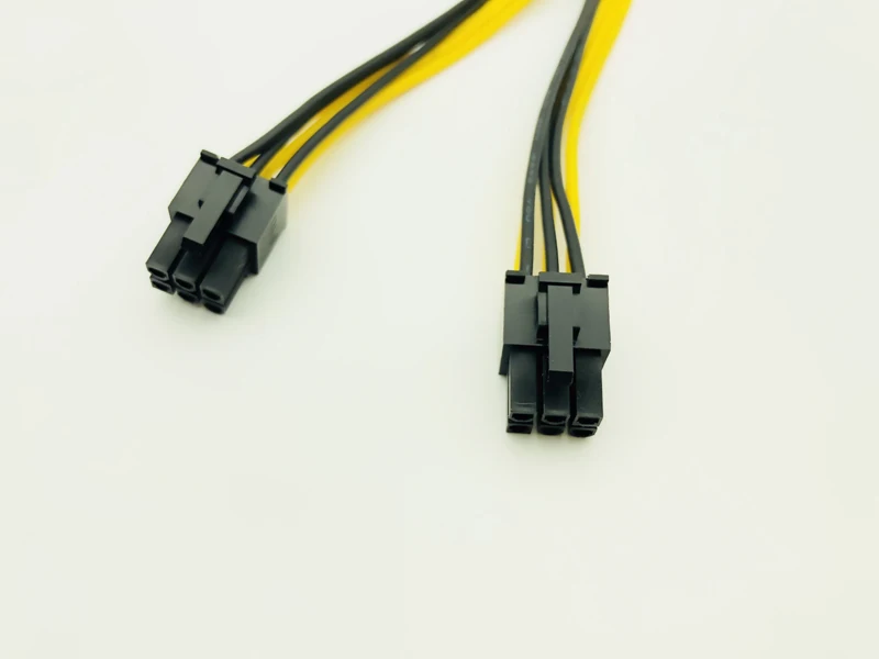 CPU 8Pin to 6Pin Graphics Card Power Cable PCI-E PCIe 8Pin to Dual 6Pin Power Supply Splitter Cable 20cm Cables for Miner Mining