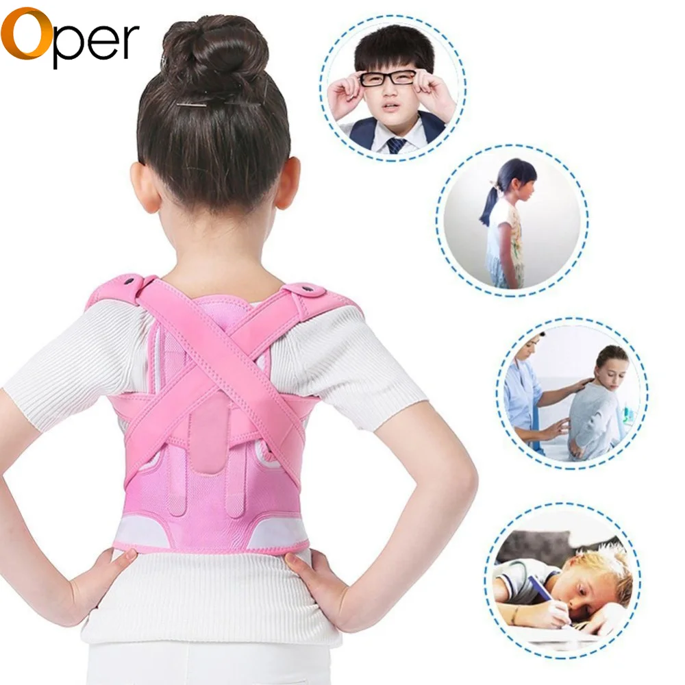 Buy Adjustable Children Posture Corrector Back Support Belt Kids Orthopedic Corset For Kids Spine Back Lumbar Shoulder Braces Health