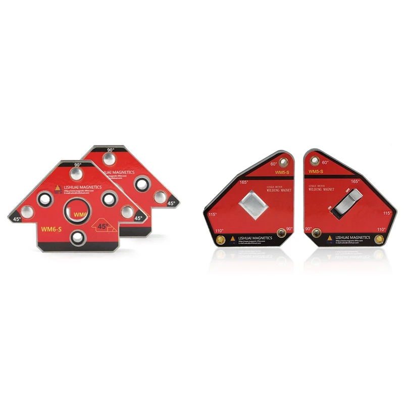 

2 Pcs/Set Wm6-S Magnetic Welding Clamp Magnet Welding Holder for Three-Dimensional Welding & 1 Pcs Single Switch Multi-Angle Mag