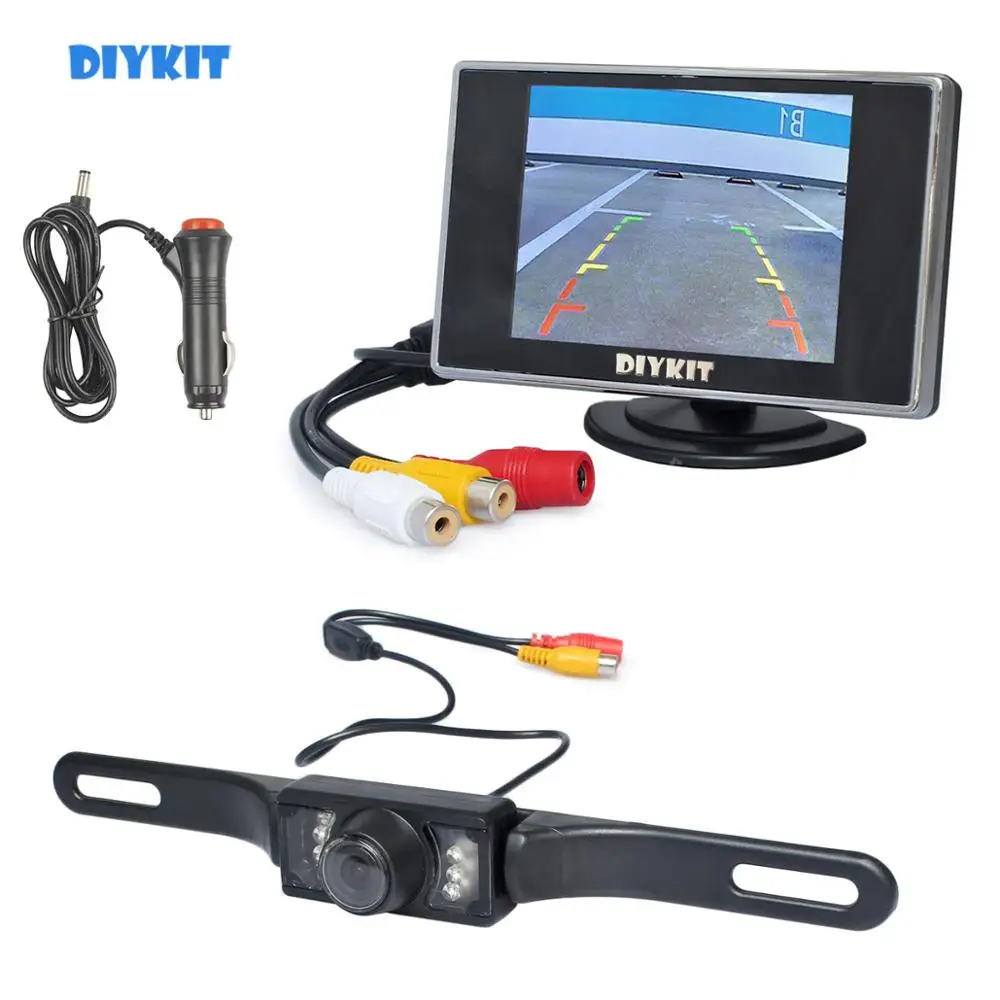 DIYKIT 3 5 &quotTFT LCD Автомобильный монитор заднего вида Комплект Заднего IR