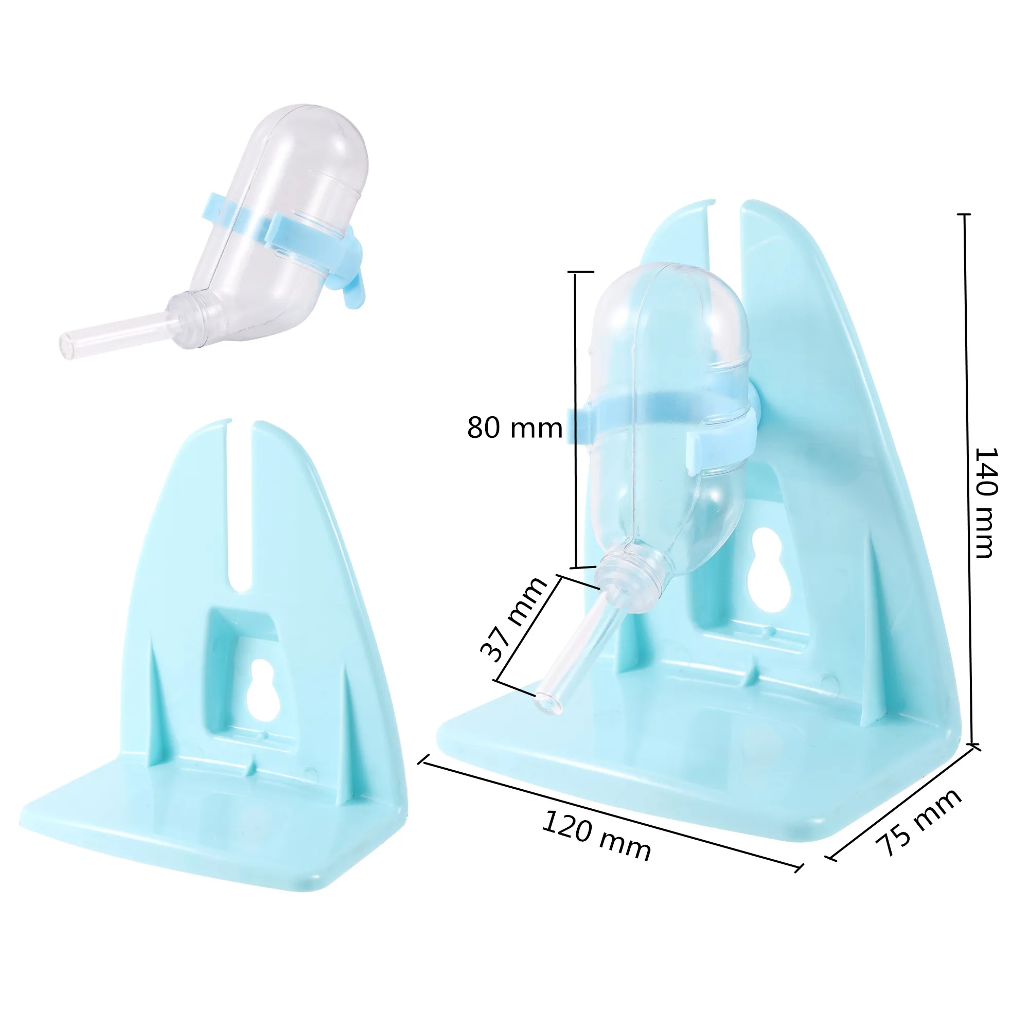 Hamster Vacuum Drinker 60ml Water Bottle Hangable Cage Small Pet Drinking Water Utensils Dispenser Small Animal Supplies hamster water feeder small animal water bottle