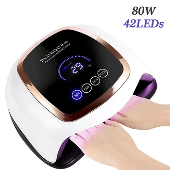 

UV Lamp For Nails 80W 42 LED Nail Gel Lamp for Drying Nails Curing All Gel Polish LCD Display Fast Drying Lamp for Manicure