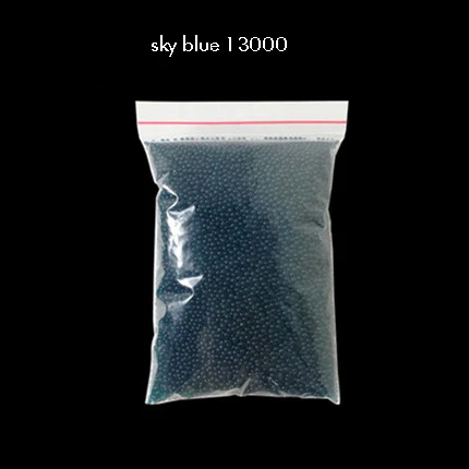 Sky blue 13000 шт./упак. воды растет кристаллическая почва наполнитель водные бисеры гель жемчуг для вазы для цветов цветочное украшение для свадьбы и торжества, 14 цветов - Цвет: Sky blue
