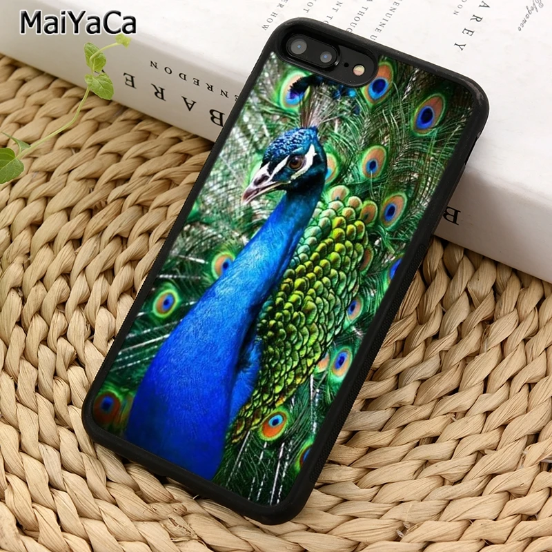 MaiYaCa Peacock Phone Case For iPhone 5 6 7 8 plus 11 12 13 Pro X XR XS Max Samsung Galaxy S7 S8 S9 S10 | Мобильные телефоны и