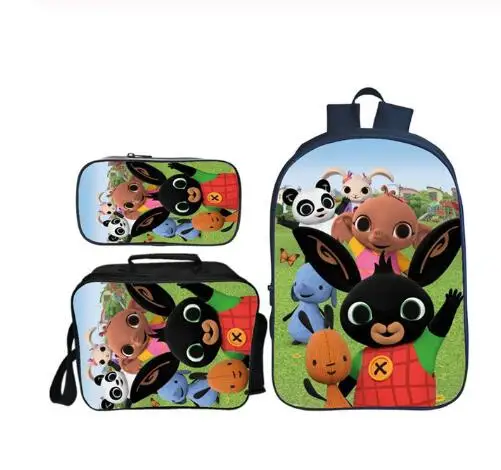 

16 inch Hot Kindergarten Child School Backpacks Cartoon Bing Bunny Printed Schoolbags for Kids Girls Boys Bookbag Casual Daypack