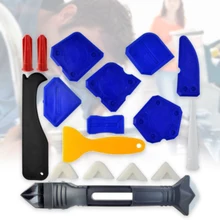 18 Pcs Finishing Home Use Repair Grout Scraper Accessories Silicone Sealant Wearproof Durable DIY Sealing Caulking Tool Kit