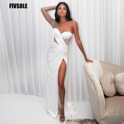 Fivsole Elagent Sweetheart Wedding Dresses One Shoulder Long Mermaid Princess Marriage Party Bridal Bride Gowns Vestido De Novia
