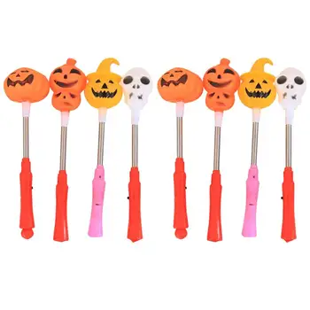 

8pcs Shaking Stick Glowing Pumpkin Skull Shaking Stick for Dancing Party Concert