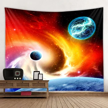 

Beautiful fantasy planet printing large wall tapestry cheap hippie wall hanging bohemian wall tapestry mandala wall art decorati