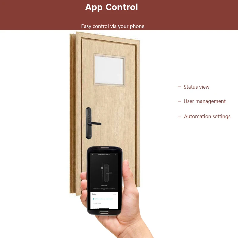  Xiaomi Aqara S2 Fingerprint Smart Door Lock Touch Screen Keyless Lock For Smart Home App Control Wi