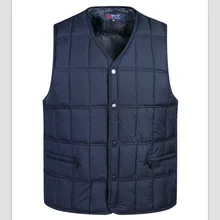 Мужской жилет среднего возраста хлопок жилет осень и зима жилет толстый большой размер одежда Daddy одежда жилет