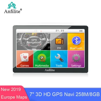 

Anfilite 7 Inch GPS Navigation Car Truck Navigator 256M+8GB FM SAT NAV Navitel Russia Map 2018 Europe America Asia Africa Maps