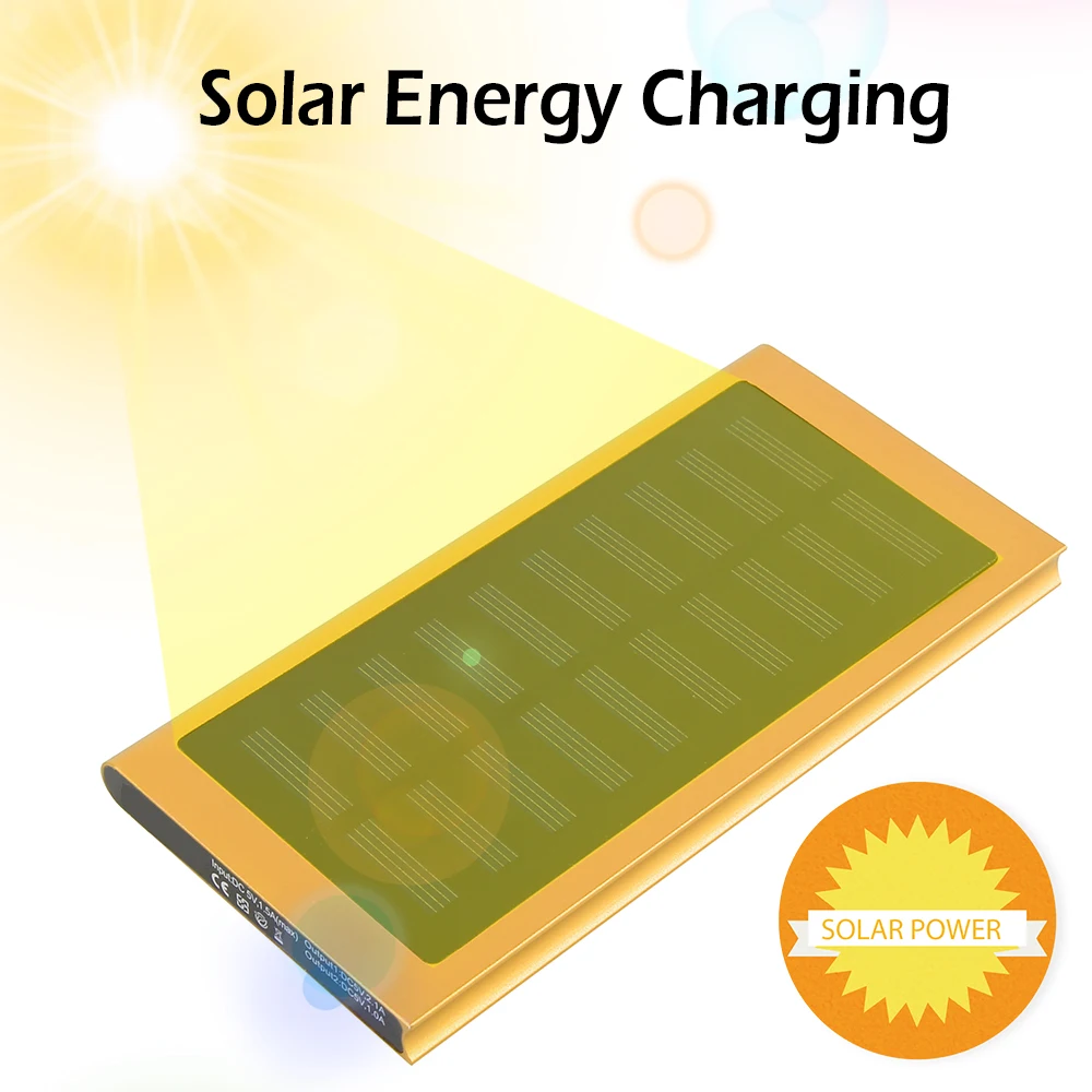 Солнечная батарея 8000mah внешний аккумулятор 2 USB светодиодный блок питания портативная мобильная зарядка телефона от солнечной батареи для Xiaomi Mi iphone XS 8plus