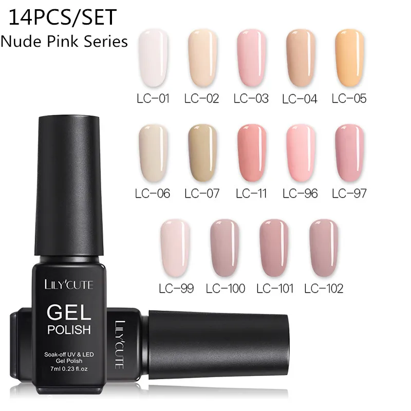 LILYCUTE Candy 7 пилка для ногтей Полупостоянный чистый цветной Гель-лак УФ светодиодный дизайн ногтей личная гигиена лак для маникюра Набор - Цвет: Set 9