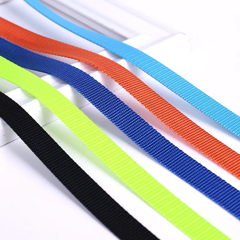 50 Meters 1CM Width Colorful 1.5MM Thickness Woven Polyester Imitation Nylon Webbing Straps Belt Pet Chest Strap Accessories | Дом и сад