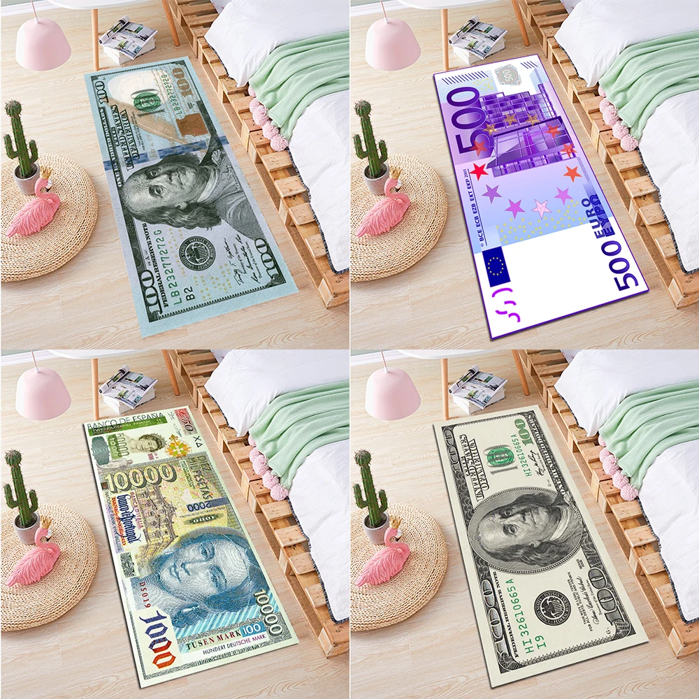 Креативный долларовый ковер прямоугольные напольные коврики индивидуальный
