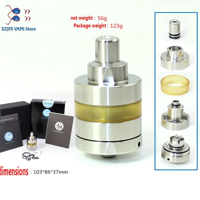 SXK KF KAYFUN LITE 316 ss 22 мм 2 мл Впускной воздух Регулируемый 0-1 8 Нижняя заправка vs yftk kayfun