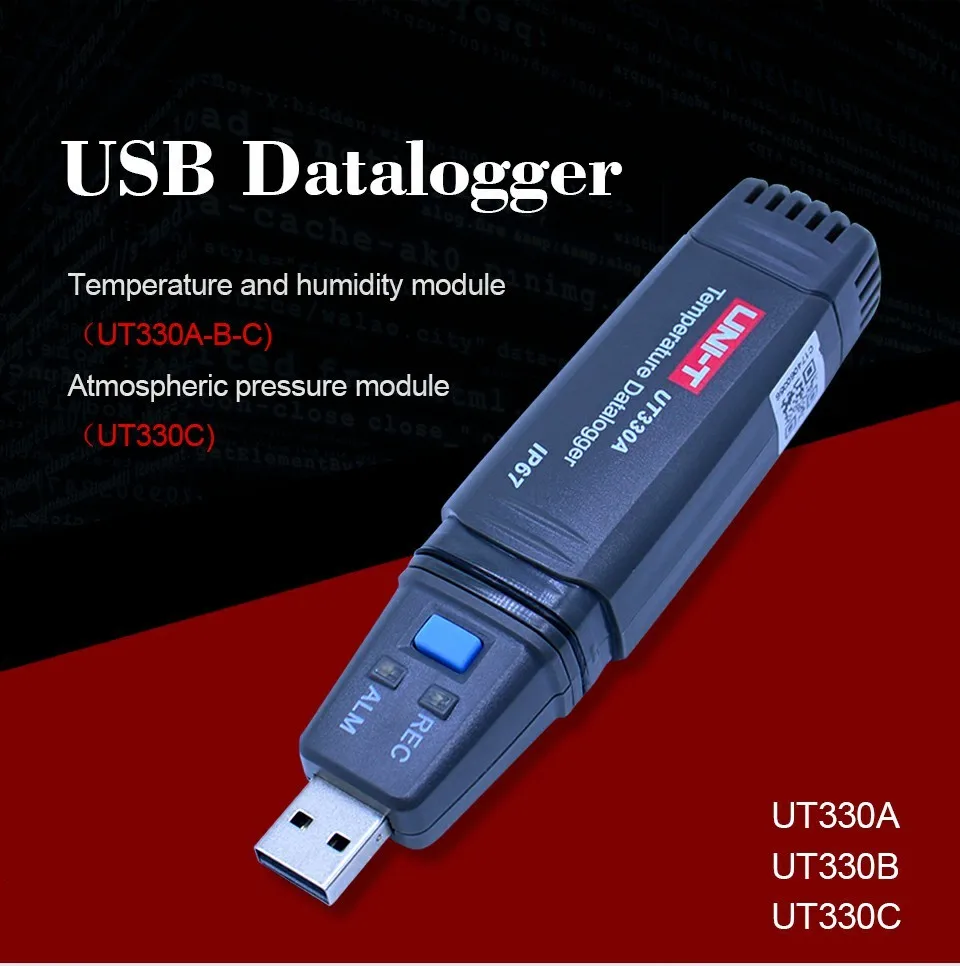 USB регистраторы данных влажность температура термометр Барометрический регистратор данных UNI-T UT330A UT330B UT330C С 60000 хранения данных