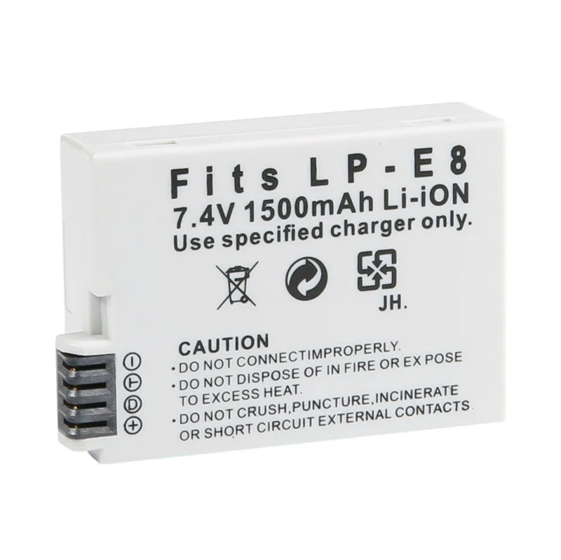 Efluky 1500 мА/ч, LP-E8 LP E8 Замена Батарея для Canon Rebel T3i T2i T4i T5i 600D 550D 650D 700D поцелуй X5 X4 поцелуй X6 LC-E8E