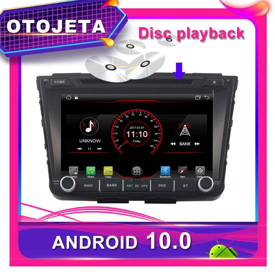 OTOJETA Автомобильный DVD Android 10,0 Автомобильный gps для HYUNDAI Ix25 8 дюймов 2din автомобильный Радио плеер мультимедийная лента рекордер bluetooth навигация