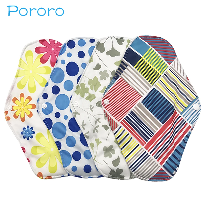 

Pororo Reusable Sanitary Menstrual Mama Pad Bamboo Cotton Cloth Washable Menstrual Pad Feminine Hygiene Panty Liner Towel Pads