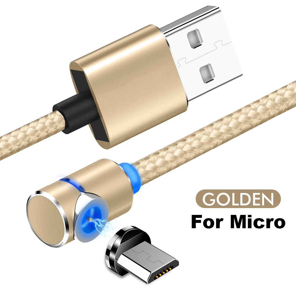 Micro USB Gold Быстрая зарядка Магнитный кабель type C mi cro USB для Xiaomi mi 9 type-C Мобильный телефон магнит зарядное устройство строка данных для Red mi Note 7 8 - Цвет: Micro USB Gold