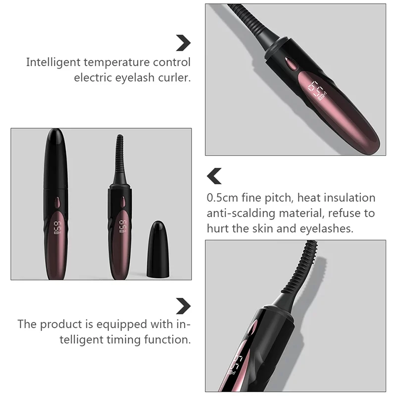 Wireless Eyelash Curling Device Temperature Control Heating Eyelash Curler Waterproof Shaping Household Electric Lash Curler_voghion.com