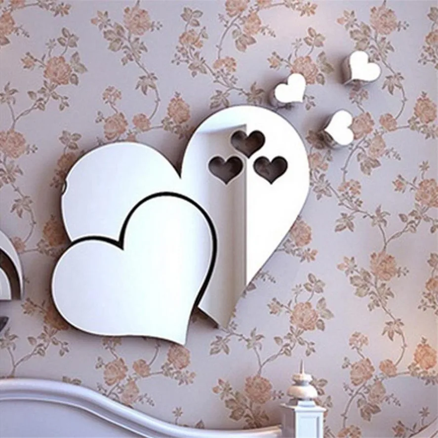 3D Mirror Wall Sticker Elephant DIY Art Mural Home Room Decor Acrylic Decal Hot