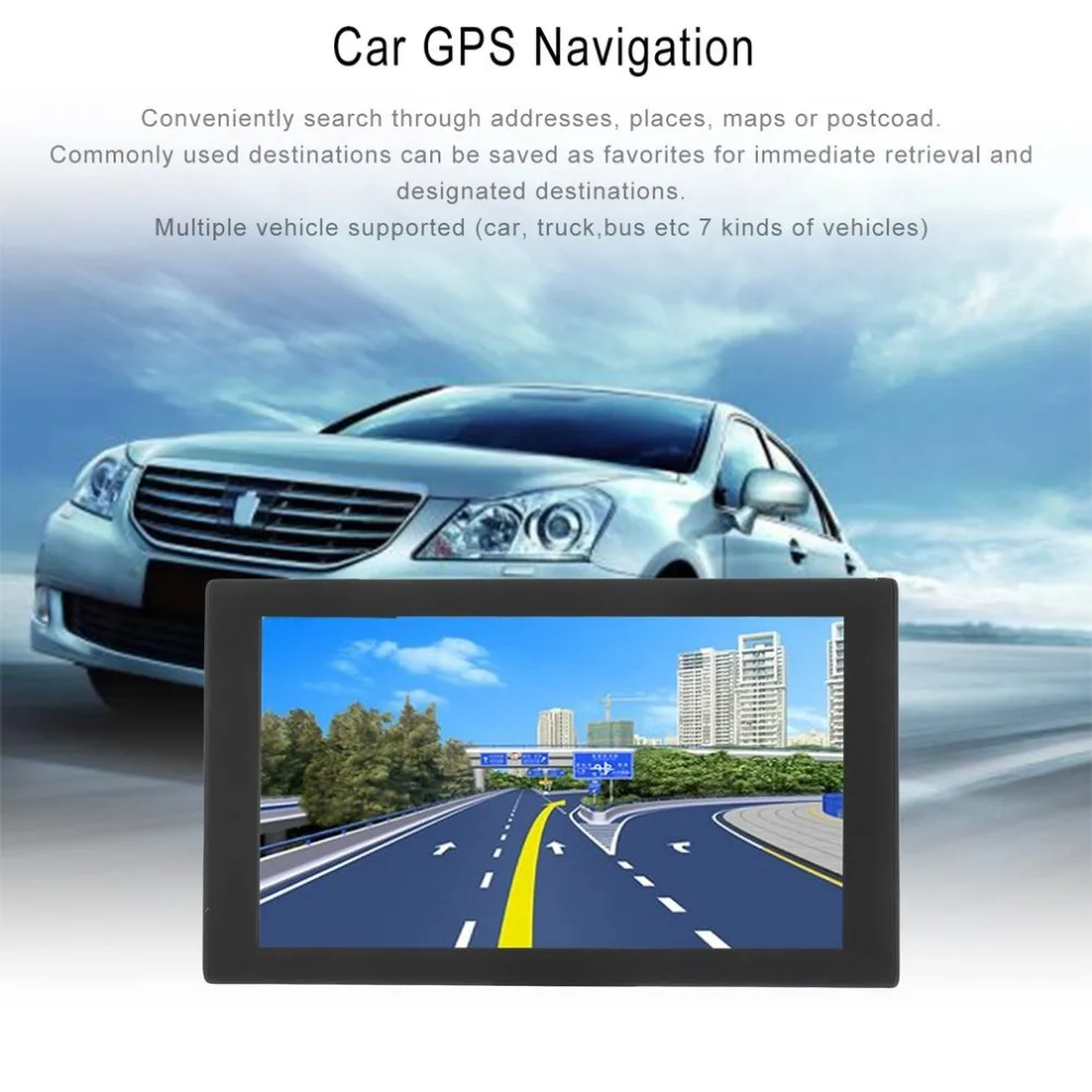 " S900 автомобильный Грузовик HD gps навигация 256 м+ 8 Гб Камера заднего вида сенсорный экран FM навигатор точное положение черный