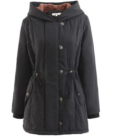 Европа и Америка, стиль, латунь, пряжка, с капюшоном, хлопковая стеганая куртка, берберский флис, шнурок, средней длины, женская, с хлопковой подкладкой