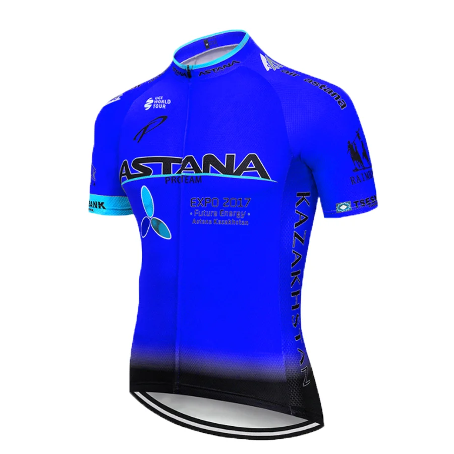 Новая синяя велосипедная майка Астана 9D набор велошорт Быстросохнущий велосипед для мужчин одежда команда pro кофта для велоспорта Culotte - Цвет: Cycling jersey