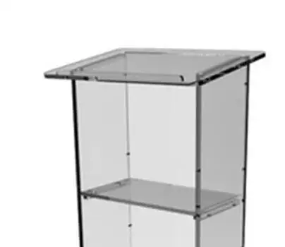 Beautiful crystal clear acrylic cross pulpit of the church clean cross lectern