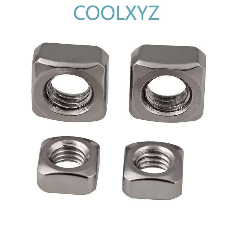 304 / 316 stainless steel square nut \ m3m4m5m6m8m10m12 DIN557 10PCS | Строительство и ремонт