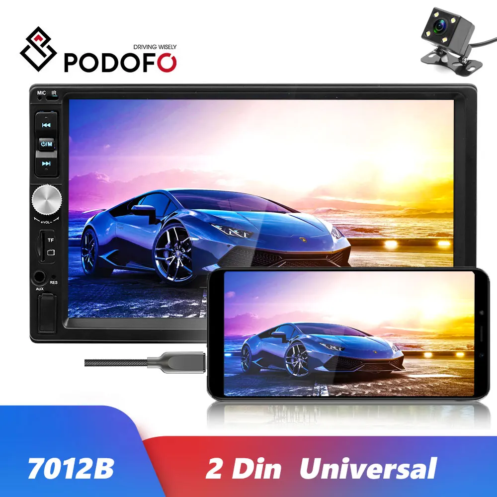 Podofo Universal 2 din Car Multimedia Player 7012B 7" Autoradio 2din Bluetooth Stereo Android Mirror Link Video MP5 Player Auto|Car Radios| - AliExpress