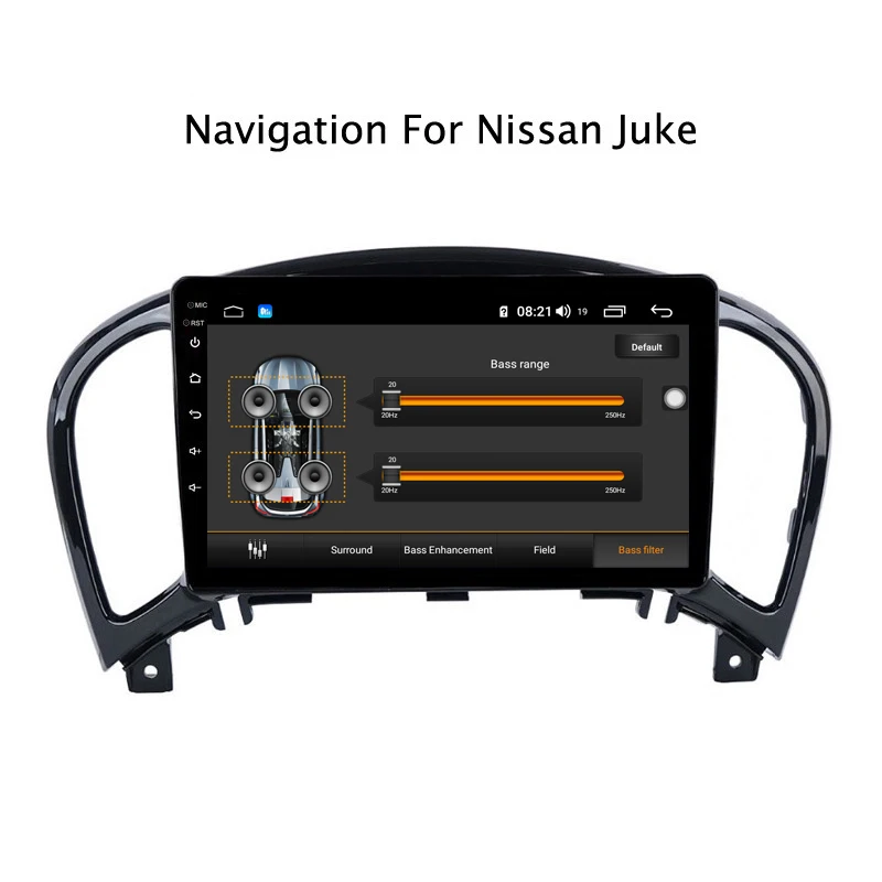 Perfect Ectwodvd 9inch Andriod 8.1 Car DVD GPS For Nissan Juke 2004-2016 4G RAM 64G ROM CarPlay DSP 4G LTE with WIFI 6
