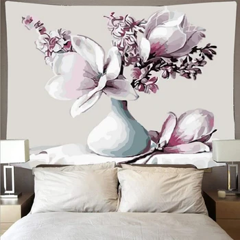 

Oil painting flower warm tapestry art print tapestry psychedelic wall hanging beach towel polyester thin blanket yoga BGT022