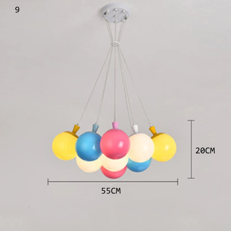 9 head Постмодерн светодиодный креативный пузырь люстра в виде шаров скандинавский Лофт гостиная лампа теплый романтический спальня декоративные светильники - Цвет абажура: 9 head