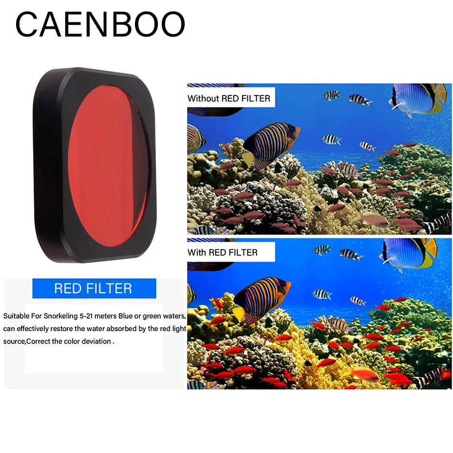 CAENBOO Mijia Экшн-камера оригинальные аксессуары для корпуса UV PL Красный Желтый Пурпурный фильтр для дайвинга чехол для Xiaomi Mijia 4K Mini