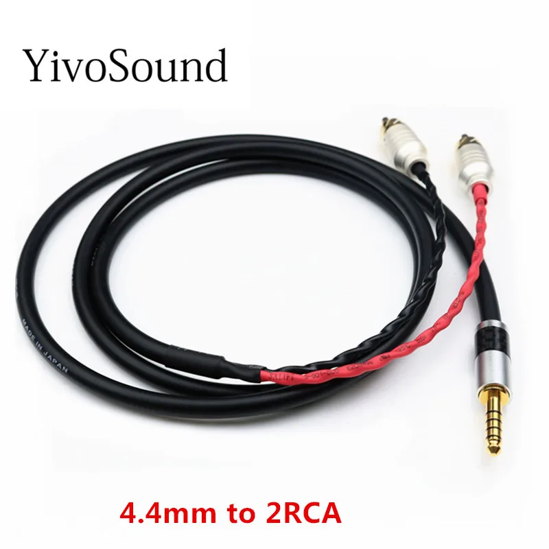 yivosound hifi audio cable 2 5mm JACK balanced interface 4 4 to 2 rca signal cable AUX line Headphone Amplifier line