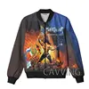 New Fashion Women/Men's 3D Print  Manowar Band Zipper Bomber Jackets Men Overcoat Mens Coat Zip Up Jackets 5