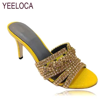 

Brand new women's high heels sandals shoes with diamond ladies summer sandals heel 8.5 cm high quality!