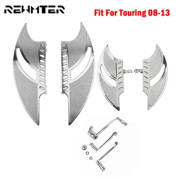 

Motorcycle Chrome Front Rear Floorboards + Brake Arm Kit Shift Lever Footpeg Pedal Set For Harley Touring 08-2013 Electra Glide