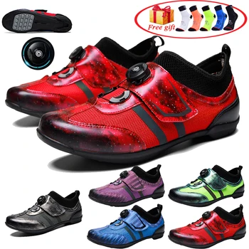 

MTB Cycling Shoes SPD Cleat pedal set Professional Outdoor Athletic Racing Bike Shoes self-locking Bicycle Shoes sneakers