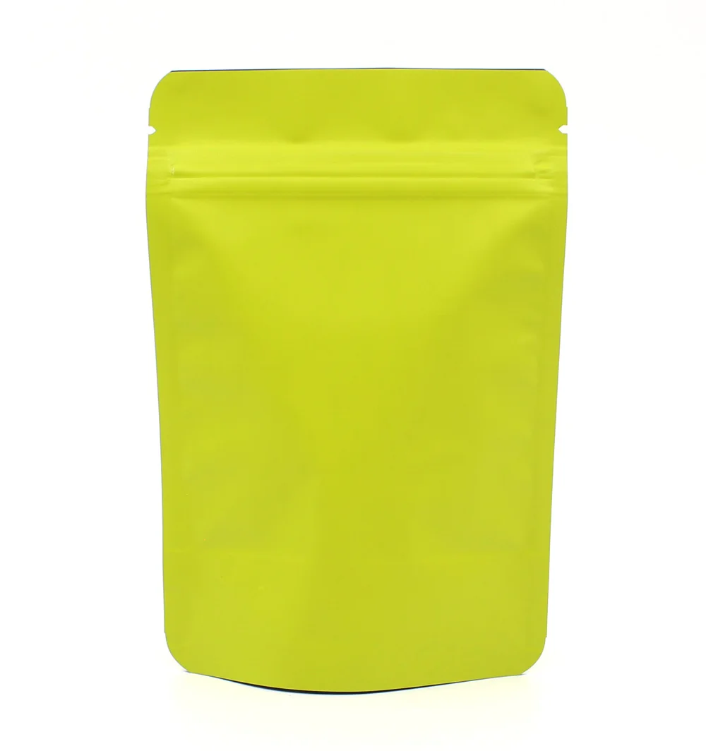Green Zip Lock Bag Различные размеры матовый черный позолоченная алюминиевая фольга пластиковый пакет для продуктов со струнным замком сумка для хранения тепла герметичный стоячий, на молнии замок на сумку мешки 50 шт - Цвет: Green Zip Lock Bag